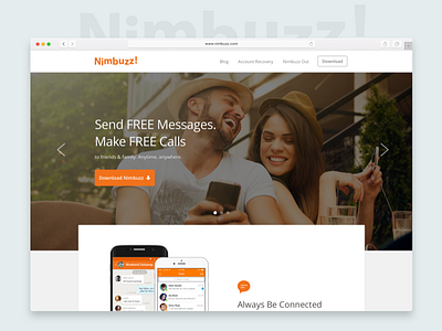 Nimbuzz! Website Design design nimbuzz website