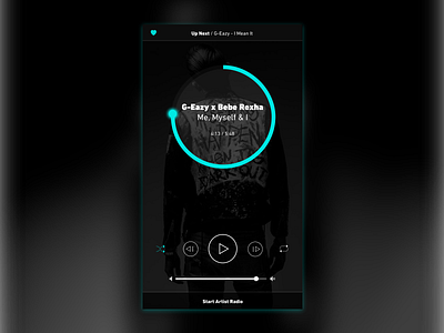 Daily UI #008 clean color dailyui design flat minimal music player systematic ui visual