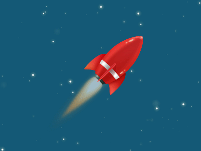 Gif - Rocket Landing Page