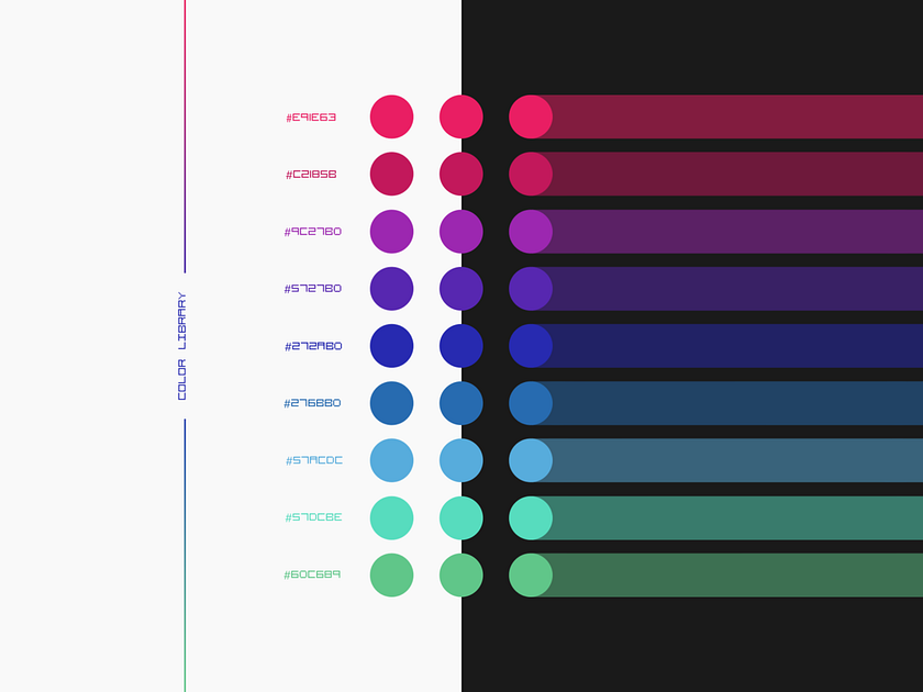 Color Library for Dark and Light Mode by Flavio T. Schirmer on Dribbble