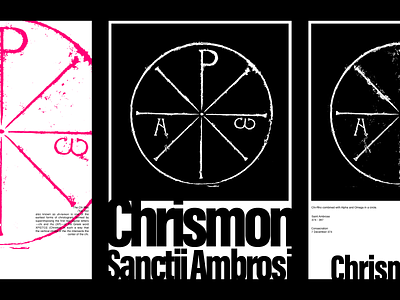 Chrismon of St. Ambrose Posters ☧ catholic christianity clean contrast cross god jesus king mysticism poster poster collection posters saint simple symbol symbolism