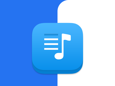 Music Library Mobile App Icon 2019 app app concept app icon blue blue icon concept icon icons ios app ios icon logo mobile mobile app music music app scisum ux