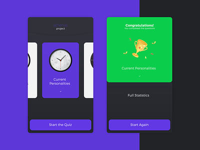 Athenas Project :: Interface Playground app athenas concept design game mobile purple quiz research ui ux