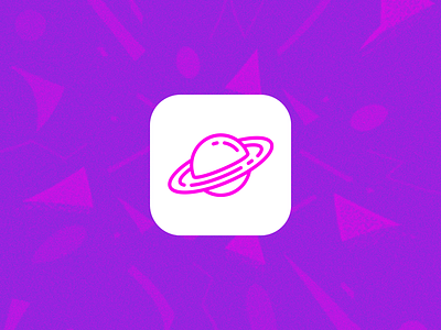Pink Planet Simple Icon app app icon concept design icon ios ios icon pink pixel pixel perfect planet texture white