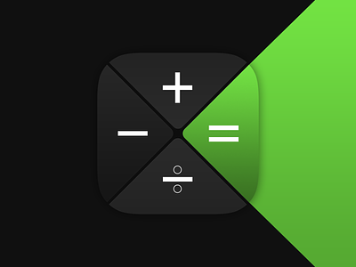 CalcX Mobile Icon app app concept calc calculator concept dark gradient green icon icon design iconography icons math mobile mobile app numbers presentation showcase