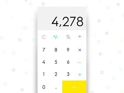UI 004: Calculator app app design calculator daily ui design challenge ui user interface yellow