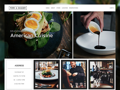 Fork & Dagger ecommerce food restaurant template theme