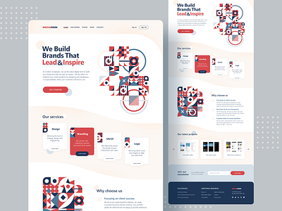 Bauhaus Main Page bauhaus branding design geometric identic illustration media pattern ui ux website