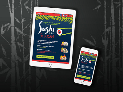 Responsive Sushi Event Email Invite css3 html5 invite responsive email sushi web design web development