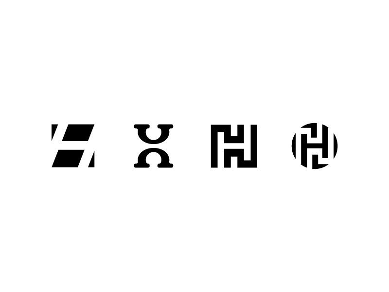 Simple Geometric H Icons by Aron Matthie on Dribbble