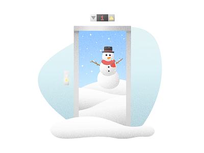 Winter Elevator elevator illustration snow winter