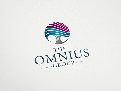 The Omnius Group Logo brand business company consulting creative group logo logos simple symbol tree unique