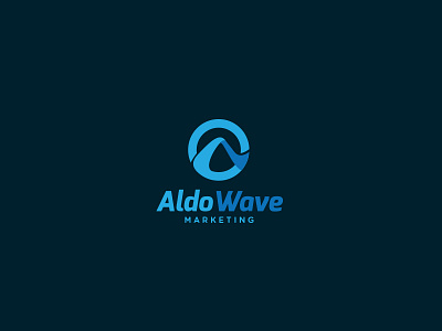 Aldo Wave Marketing Logo a circle creative fresh letter letters logo logos marketing type unique wave