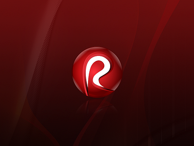 RedMedia Logo 3d ball business circle creative letter letters marketing r red type unique