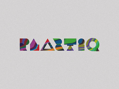 Plastiq Musiq band brand color lettering logo magic mark music psychedelic shape simple trippy