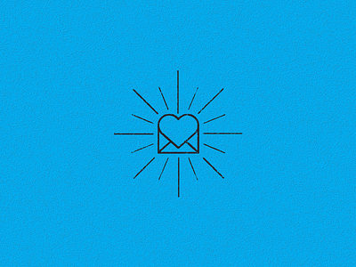 Send Love blue envelope heart icon iconography illustration jesus logo magic mark texture vision
