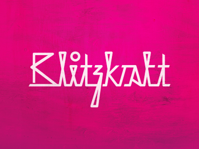 Blitzkraft Typography eclectic geometric identity logo pink script typography
