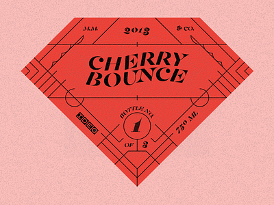 Cherry Bounce bounce cherry diamond ideo illustration liquor odesta typography vllg whiskey