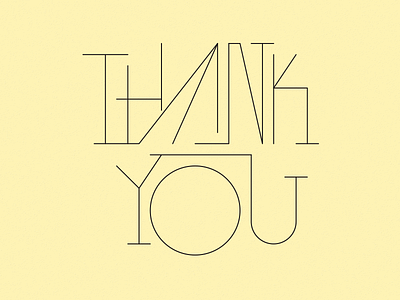 Thank You circle experiment geometric lettering magic personality pyramid slab thank you thanks typography weird
