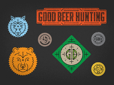 Good Beer Hunting stickers animal bear beer beverage blog face glass hunt midwest sticker target wolf