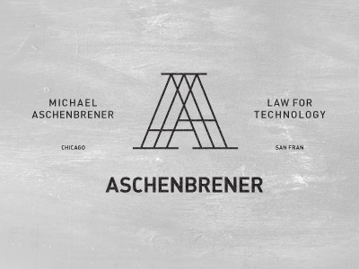 Michael Aschenbrener Law comp design din identity law logo mark texture typography