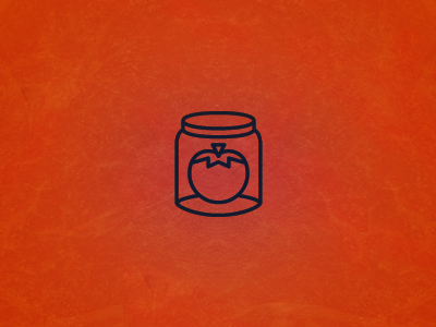 Tomato in a Jar black brand cute danger fruit glass icon identity italy jar linework logo love magic pasta red sneaky spaghetti future tomato vector vegetable villan