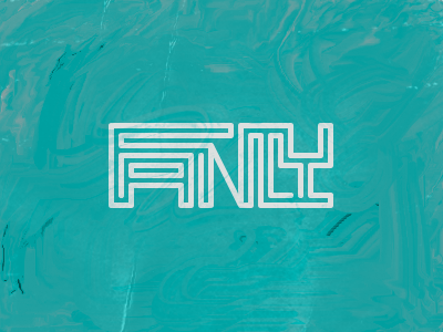 Fancy band blue branding connection crease cyan fancy grid lettering ligature linework logo magic music outline stroke texture typography vector weathered