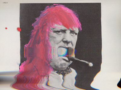 Reforger Readiness Exercise Series art churchill collage digital exercise glitch hair humor illustration magic mission mixed media pink practice rainbow ready reforge scan silly sketch submission technology texture winston