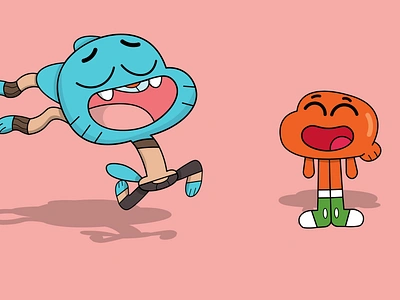 Gumball and Darwin Watterson 2d animation cartoon cartoon network character colors design dribbble gumball and darwin illustration the amazing world of gumball