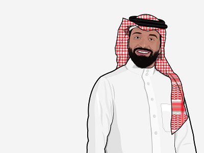 Arabic Man Portrait illustration 2d animation anime character characters coffee colors dribbble fun funny gif hello illustration portait portrait portrait art portrait brochure portrait illustration portrait painting vector