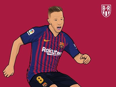 Arthur Melo - Bleacher Report Football 2d animation arthur barcelona bleacher report bleacher report football character characters colors design dribbble fc barcelona fcb fcbarcelona football football player hello illustration portrait portrait illustration