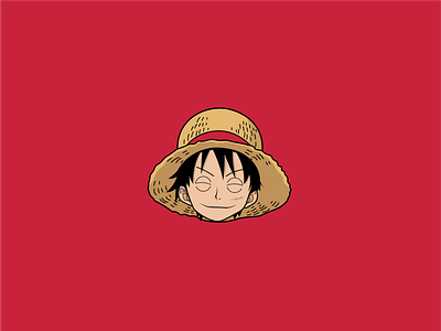 Monkey D. Luffy - One Piece 2d animation anime character characters colors fictional character funny happy head head portrait head rig head shot illustration luffy manga monkey monkey d. luffy one piece straw hat