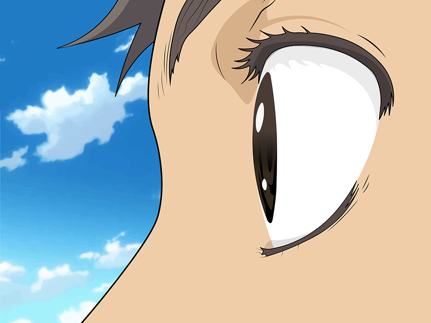 Anime Manga Blue Eyes Close Up. Blonde Hair Stock Vector - Illustration of  asian, comic: 273661011