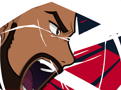 Bundesliga Anime Character angry animation anime character characters colors design dribbble illustration