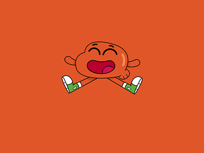 Happy Darwin 2d animation character characters colors darwin design dribbble fun funny gumball happy hello illustration the amazing world of gumball