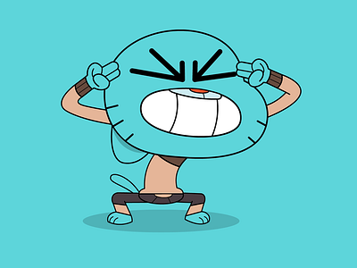 Gumball from The Amazing World of Gumball 2d animation character characters colors design dribbble funny gumball hello illustration the amazing world of gumball