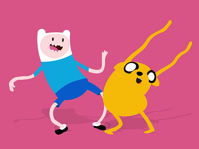 finn and jake Illustration 2d animation character characters coffee colors design dribbble fun funny gif happy hello illustration
