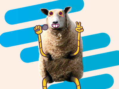 Sheep Having FUN hello happy funny characters colors animation character 2d design illustration dribbble