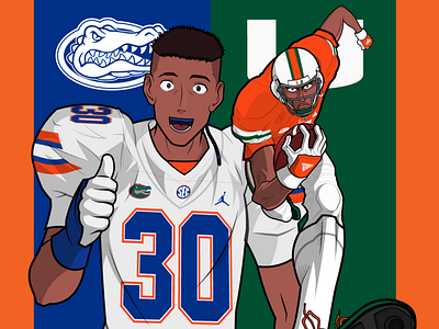 Miami Hurricanes Vs Florida Gators by Ilïas on Dribbble