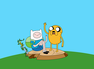 Finn and Jake Adventure Time animation anime character characters colors design dribbble funny happy illustration