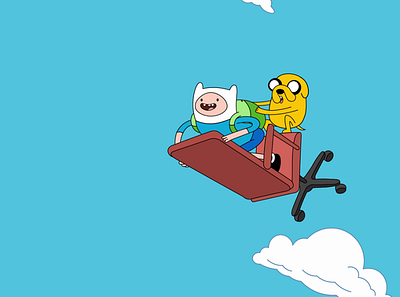 Finn and Jake Adventure Time 2d adventure time animation character characters colors dribbble funny happy illustration