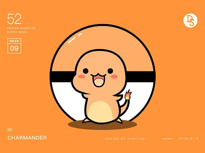 Pokemon Charmander app design icon illustration logo pokemonp ui web