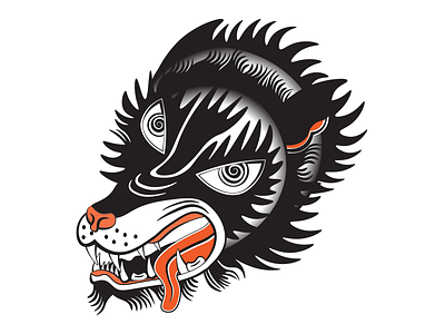 Karaoke Club - The Wolves american traditional branding illustration tattoo