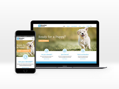 Breeder Retriever dog branding dog breeder branding dog website logo design web design website design