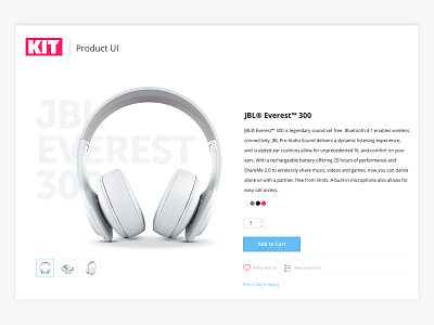 KIT | Growth Marketing Agency - Daily UI #2 cart challenge checkout ecommerce headphones kit product design ui