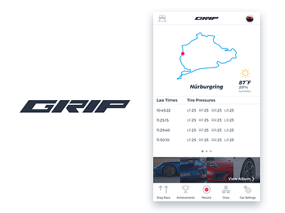 Concept Designs for GRIP branding cars interface design logo product design