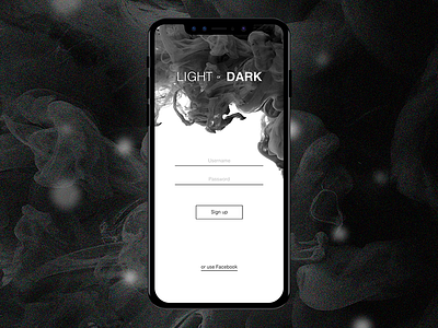 Daily UI 1 challenge daily dailyui dark iphone light screen ui