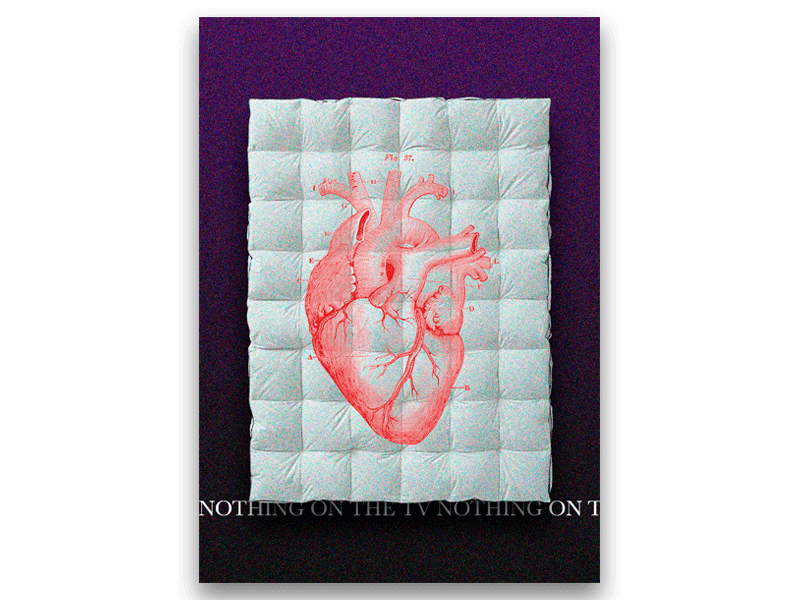Nothing On Th Tv gif graphic design heart illustration poster poster of a week purple red