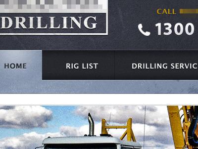 Drilling site drilling header navigation texture