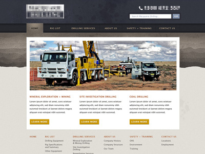 Drilling site homepage